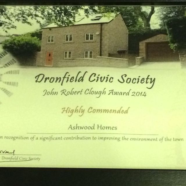 Certificate - House Extensions in Dronfield, Derbyshire
