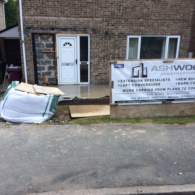 Construction Site - House Extensions in Dronfield, Derbyshire